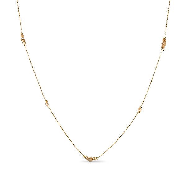 COLAR LONGO CRISTAIS NUDE