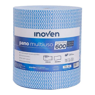 PANO MULTIUSO 28CMX240M 35GR 600 PANOS AZUL INOVEN