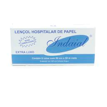 LENÇOL HOSPITALAR EXTRA BRANCO 70 X 50 C/6 ROLOS NOBRE - REF: 1003 LH