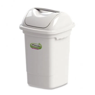LIXEIRA 14L C/ TAMPA BASCULANTE BRANCO PLASVALE