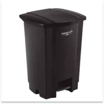 LIXEIRA 35L C/ COM PEDAL PRETO PERFECT