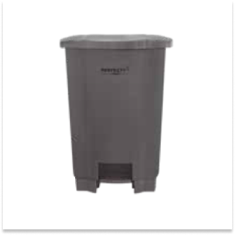 LIXEIRA COM PEDAL 50 LTS CINZA PERFECT