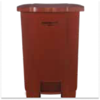 LIXEIRA COM PEDAL 50 LTS MARROM PERFECT