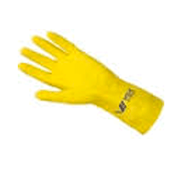 LUVA DE LATEX P/LIMPEZA MULTIUSO  AMARELA P VOLK