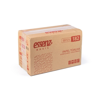 PAPEL TOALHA INTERFOLHA FOLHA SIMPLES 3 DOBRAS 2080FOLHAS ESSENZ EBTZS182