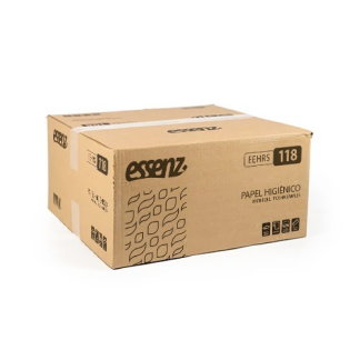 PAPEL HIGIÊNICO ROLÃO FOLHA SIMPLES 8X400M ESSENZ EEHRS118