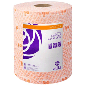 PANO P/ LIMPEZA GERAL LEVE LARANJA30X34CM ROLO C/ 500PÇS 40G/M_ PERFORMA