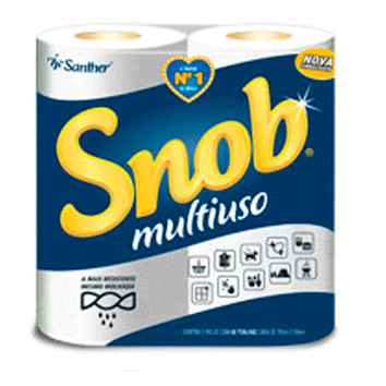PAPEL TOALHA P/COZINHA 19X20CM FARDO COM 24 ROLOS SNOB