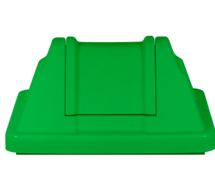 TAMPA BASCULANTE P/ CESTO 60L QUADRADO VERDE