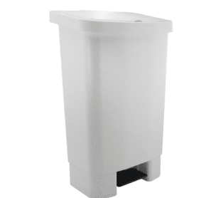 LIXEIRA 50L C/ PEDAL E AMORTECIMENTO BRANCO KUNBER