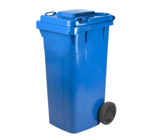 CONTEINER 120L C/ RODAS AZUL PLESTIN