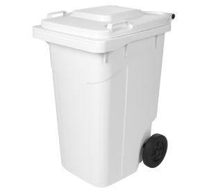 CONTEINER 240L C/ RODAS BRANCO PLESTIN