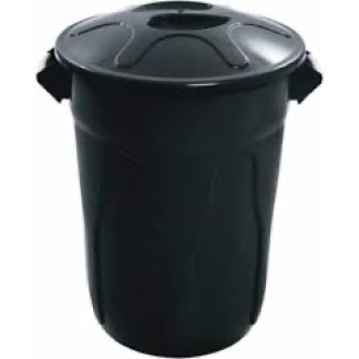 CESTO PLÁSTICO 20L COM TAMPA PRETO