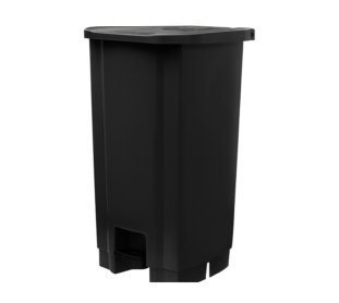 LIXEIRA COM PEDAL 100 LTS PRETA PLESTIN