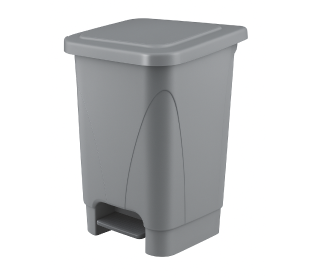 LIXEIRA COM PEDAL 25 LTS CINZA PLESTIN