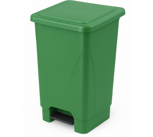 LIXEIRA COM PEDAL 50 LTS VERDE PLESTIN