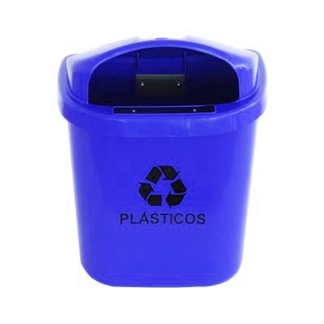 CESTO INDIVIDUAL  40 LITROS COM HASTE DE PLASTICO - AZUL