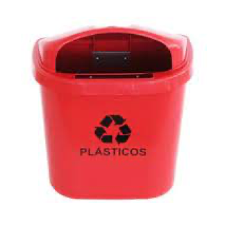 CESTO INDIVIDUAL  40 LITROS COM HASTE DE METAL - VERMELHO
