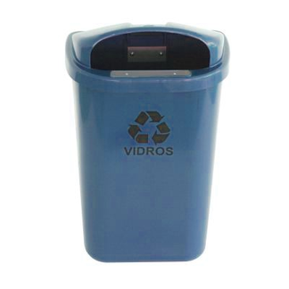 CESTO INDIVIDUAL PARA COLETA SELETIVA DE 50 LITROS COR AZUL