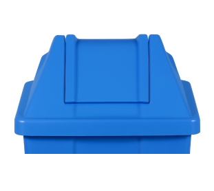 TAMPA BASCULANTE P/ CESTO 60L QUADRADO AZUL