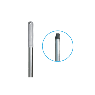 CABO ALUMÍNIO FOSCO 150CMX22MM - PUNHO CINZA E ROSCA  KUNBER