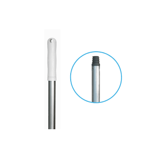 CABO ALUMÍNIO FOSCO 150CMX22MM - PUNHO BRANCO E ROSCA  KUNBER