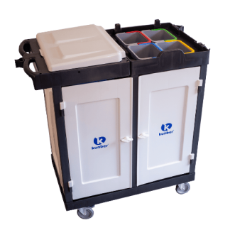 CARRO LINHA UTILITY COM DUPLO FECHAMENTO E BASE INFERIOR PARA BALDES ESPREMEDOR - KUNBER