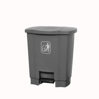 LIXEIRA COM PEDAL 018 LITROS CINZA NYCOL