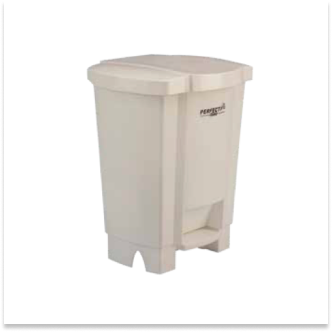 LIXEIRA COM PEDAL 017 LITROS BRANCA PERFECT