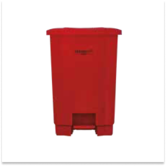 LIXEIRA COM PEDAL 050 LITROS VERMELHA PERFECT