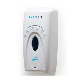 DISPENSER PARA SABONETE REFIL ESPUMA BRANCO NEW EVERSOFT