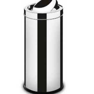 LIXEIRA COM TAMPA BASCULANTE 016 LITROS INOX TRAMONTINA
