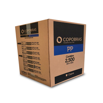 COPO PP 200ML BRANCO CAIXA C/ 2500 CRISTALCOPO