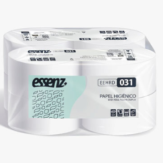PAPEL HIGIÊNICO ROLÃO FOLHA DUPLA 8X250M ESSENZ