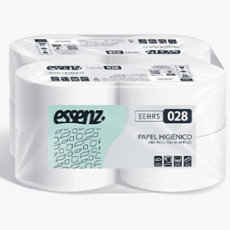 PAPEL HIGIÊNICO ROLÃO FOLHA SIMPLES 8X400M ESSENZ EEHRS028