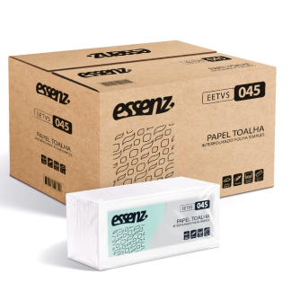 PAPEL TOALHA INTERFOLHA FOLHA SIMPLES 2 DOBRAS 4500 FOLHAS ESSENZ STILO EETVS045