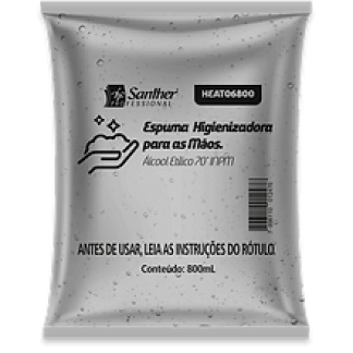 ALCOOL ANTISSEPTICO ESPUMA 800ML TITANIUM SANTHER