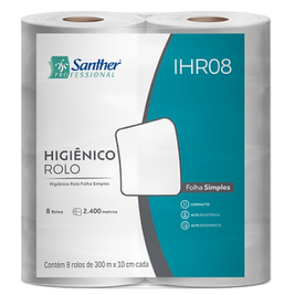 PAPEL HIGIÊNICO ROLÃO FOLHA SIMPLES 8X300M INOVATTA ECO IHR08