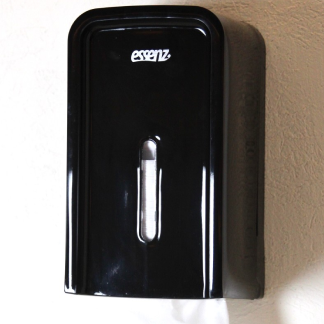 DISPENSER PAPEL HIGIÊNICO INTERFOLHADO PRETO LUNES DESIGN