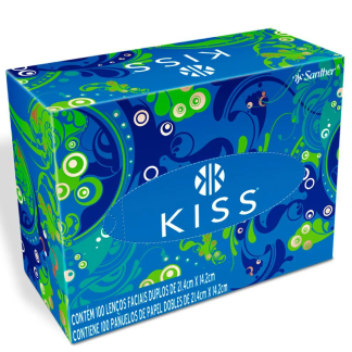 LENCO DE PAPEL KISS FOLHA DUPLA FACIAL 100FL REF. LKF10