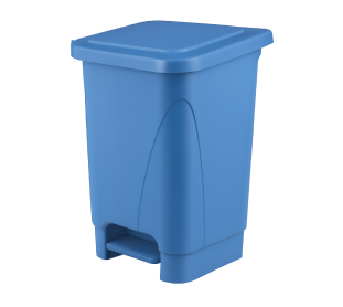 LIXEIRA COM PEDAL 015 LITROS AZUL PLESTIN