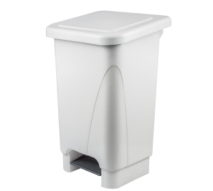 LIXEIRA COM PEDAL 015 LITROS BRANCA PLESTIN