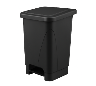 LIXEIRA COM PEDAL 015 LITROS PRETA PLESTIN