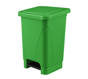 LIXEIRA COM PEDAL 025 LITROS VERDE PLESTIN