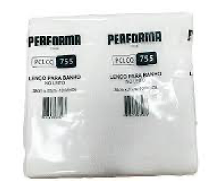 PERFORMA® CARE 755 LENÇO CORPORAL P/ BANHO NO LEITO 28X30CM BRANCO 40PCT C/ 10 PANOS