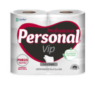 PAPEL HIGIÊNICO ROLÃO FOLHA DUPLA 8X250M PERSONAL REF PHR25