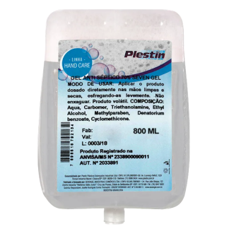 ALCOOL ANTISSEPTICO ESPUMA 800ML SEM VALVULA PLESTIN