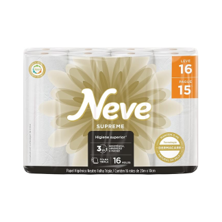 PAPEL HIGIÊNICO ROLINHO FOLHA TRIPLHA 64X20M NEVE SUPREME