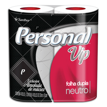 PAPEL HIGIÊNICO ROLINHO FOLHA DUPLA 64X30M PERSONAL VIP