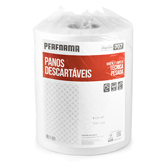 PANO DESCARTAVEL - ROLO -  300 UNIDADES - PARA LIMPEZA PESADA -30X34CM  - BRANCO  - PERFORMA